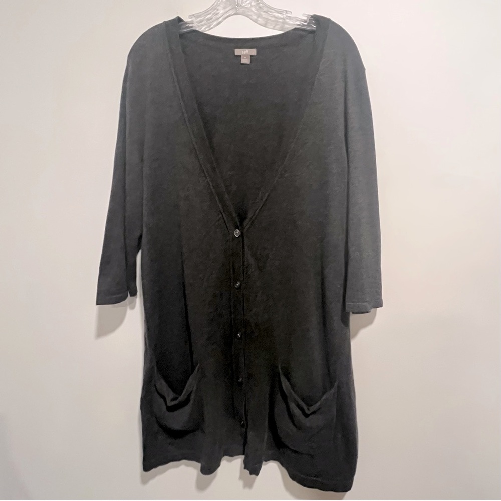 J. JILL Cashmere Blend Button Front Grandpa Cardigan